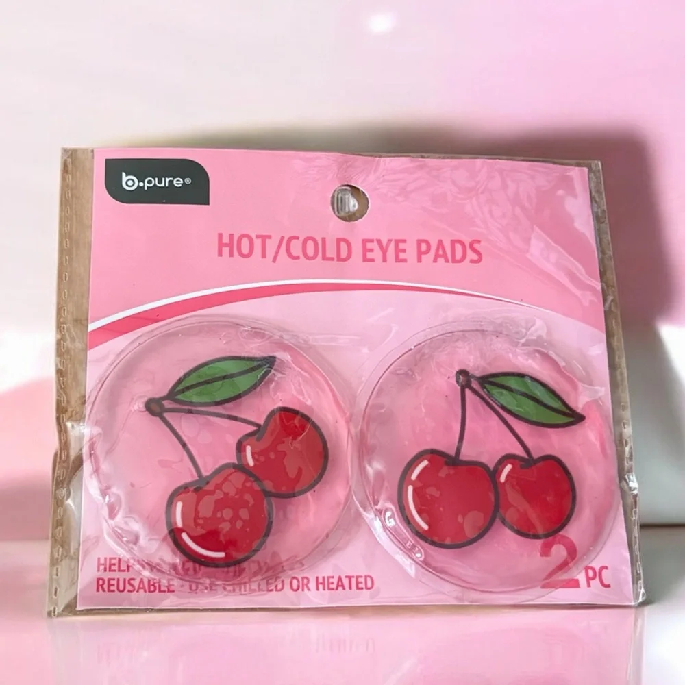 b.pure Reusable Gel Eye Pads | Red Cherries | Hot & Cold Therapy